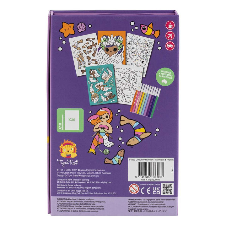 Colour By Numbers - Mermaids and Friends