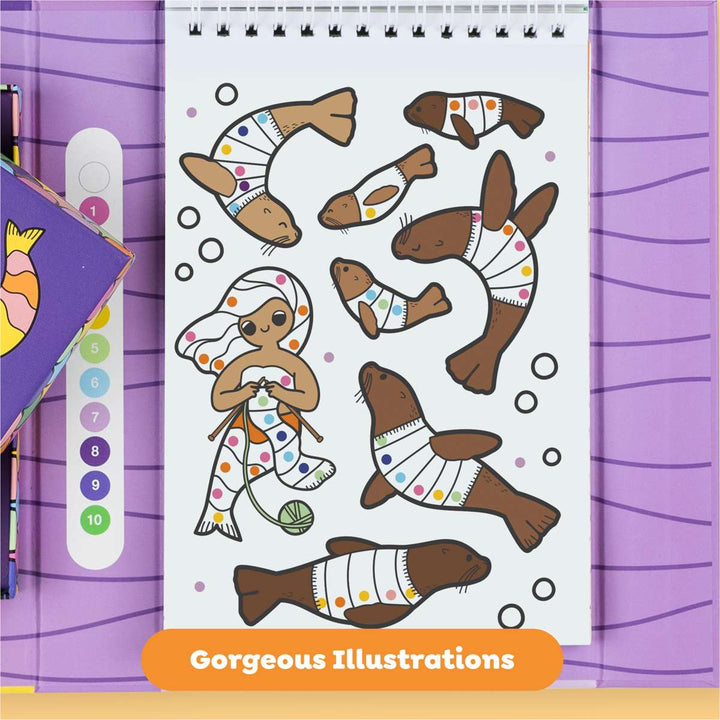 Colour By Numbers - Mermaids and Friends