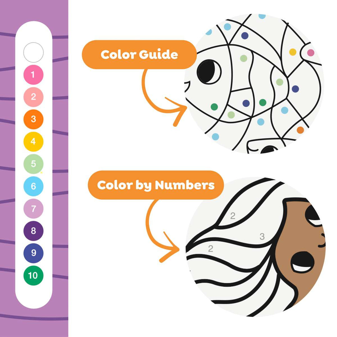 Colour By Numbers - Mermaids and Friends