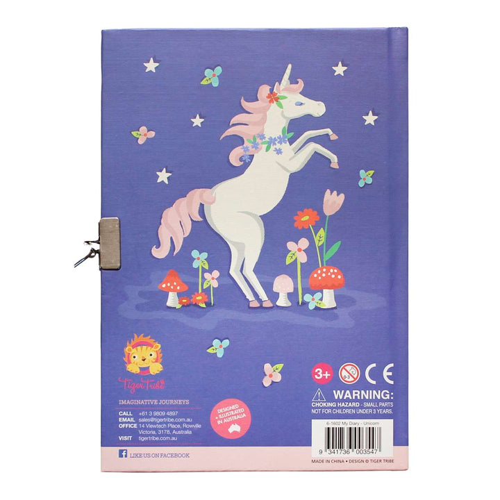 Lockable Diary - Unicorn Rainbows